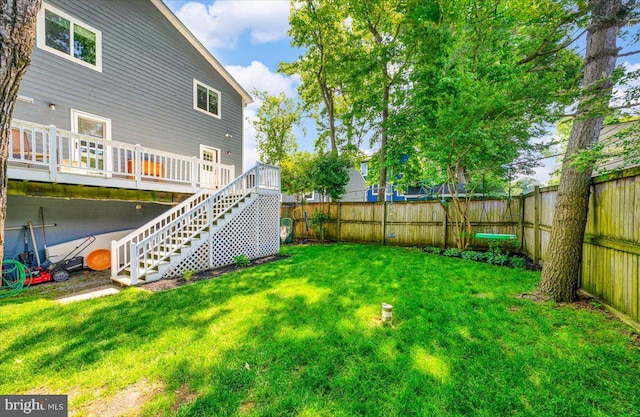 1323 Washington Dr, Annapolis, MD 21403 - view of yard featuring stairs and a deck
