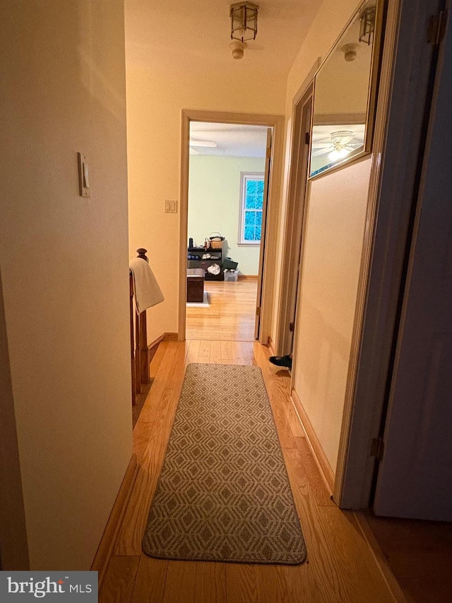 5930 Langton Dr, Franconia, VA 22310 - hallway featuring light wood-style flooring and baseboards