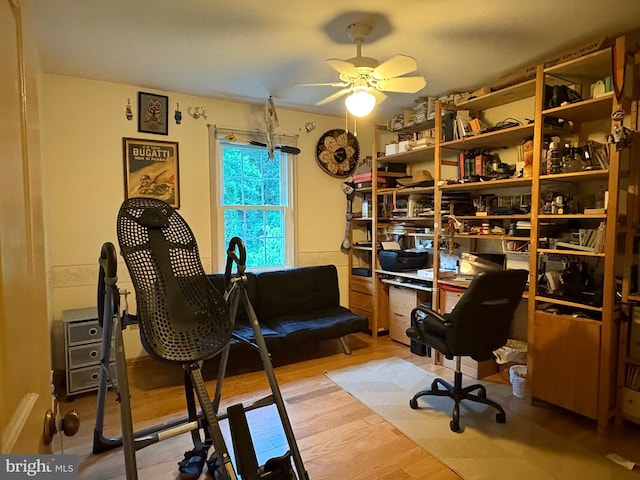5930 Langton Dr, Franconia, VA 22310 - office space featuring wood finished floors and a ceiling fan