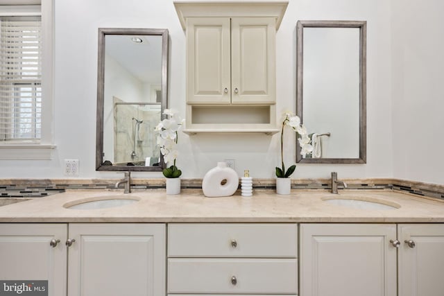 1200 Prince Edward St, Fredericksburg, VA 22401 - full bath with a stall shower and double vanity