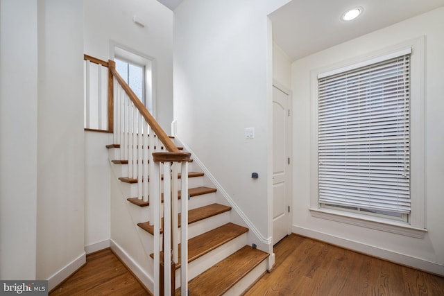 1200 Prince Edward St, Fredericksburg, VA 22401 - stairway featuring wood finished floors and baseboards