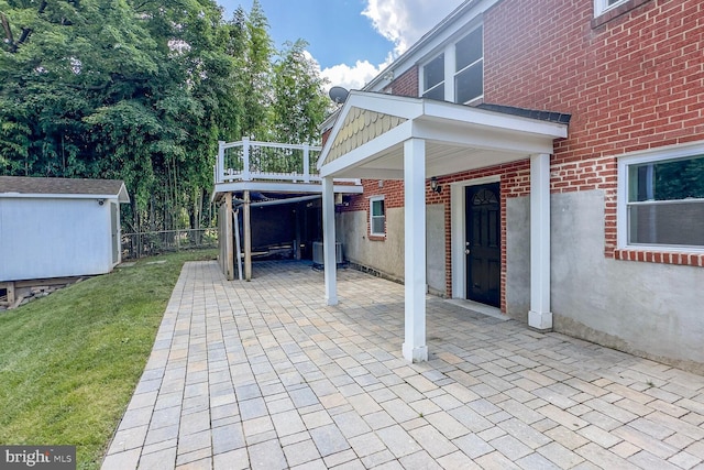 10213 Duvawn Pl, Silver Spring, MD 20902 - view of patio / terrace featuring a shed