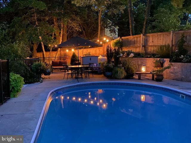 1247 Silver Run Dr, Pasadena, MD 21122 - view of swimming pool with a fenced backyard and a patio area