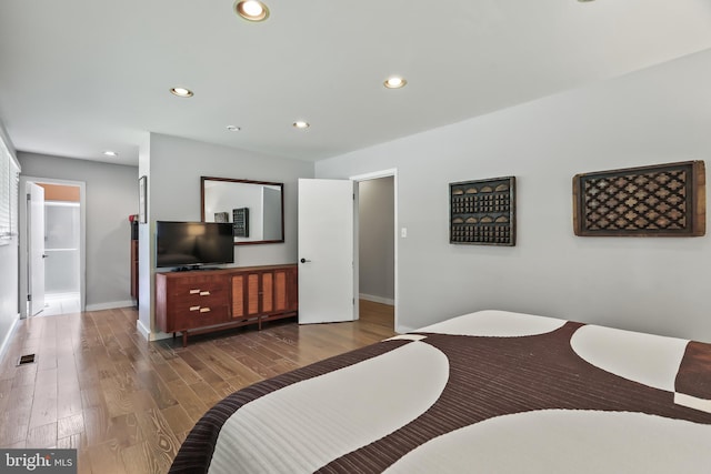 1004 Mercer Rd, Princeton, NJ 08540 - bedroom with wood finished floors, recessed lighting, and baseboards