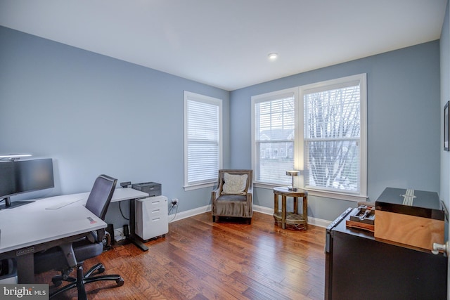 41031 Brook Grove Dr, Aldie, VA 20105 - home office with wood finished floors and baseboards