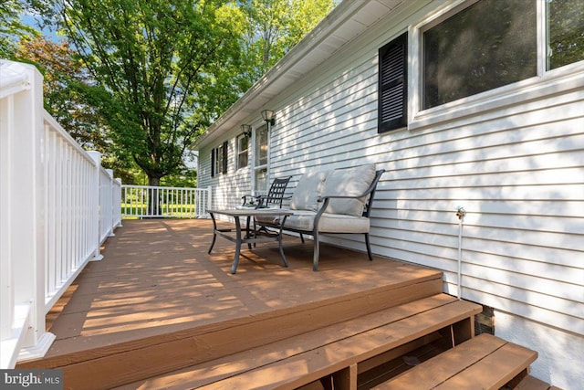 297 Killian Rd, Honey Brook, PA 19344 - wooden terrace with outdoor dining space