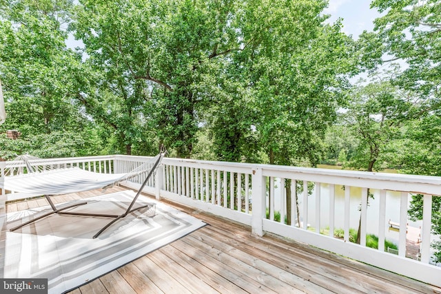 3209 Henson Ave, Annapolis, MD 21403 - deck featuring view of wooded area