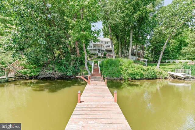 3209 Henson Ave, Annapolis, MD 21403 - dock area with stairs and a water view