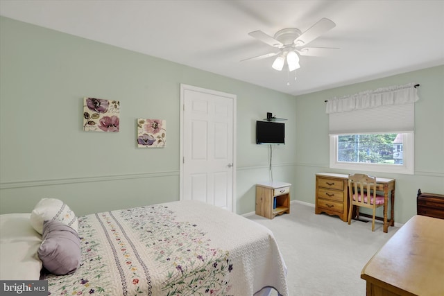 143 Brittany Dr, Chalfont, PA 18914 - carpeted bedroom with ceiling fan and baseboards