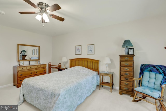143 Brittany Dr, Chalfont, PA 18914 - bedroom featuring light colored carpet and a ceiling fan