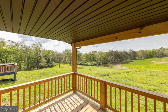 1801 Middle Ridge Rd, Romney, WV 26757 - deck with a lawn and view of scattered trees