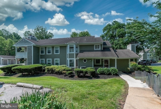 722 Scotch Way Unit C-26, West Chester, PA 19382 - view of front of home featuring covered porch and a chimney