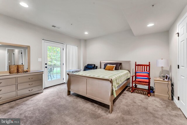 3913 Rolling Paddock Dr, Upper Marlboro, MD 20772 - carpeted bedroom featuring access to outside and recessed lighting