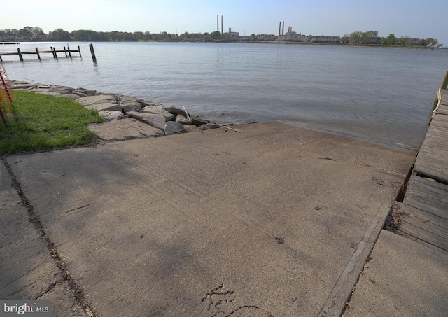180 Carroll Rd, Pasadena, MD 21122 - dock area with a boat ramp and a water view
