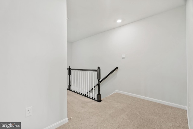 7417 Calm Retreat Blvd, Brandywine, MD 20613 - stairs with carpet flooring, baseboards, and recessed lighting