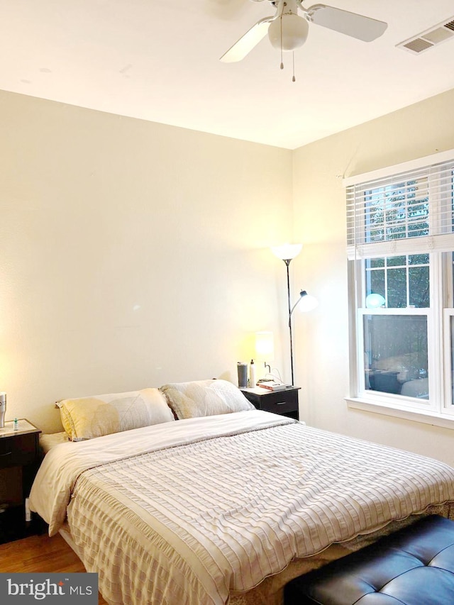1581 Spring Gate Dr Unit 5207, Mclean, VA 22102 - bedroom featuring wood finished floors and a ceiling fan