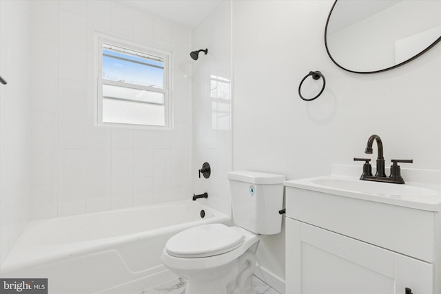 1631 Old Schuylkill Rd, Spring City, PA 19475 - bathroom featuring shower / tub combination, vanity, and marble finish flooring