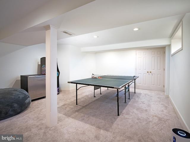 745 Conestoga Rd, Bryn Mawr, PA 19010 - playroom with carpet flooring, recessed lighting, and baseboards
