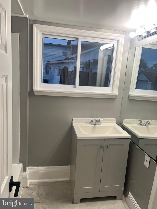 300 Darcy Ave, Hamilton, NJ 08629 - bathroom with vanity and baseboards