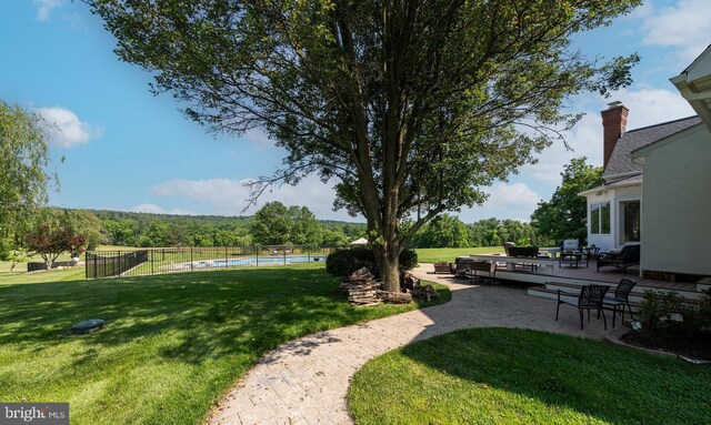 15220 Highview Ct, Waterford, VA 20197 - view of yard featuring a patio