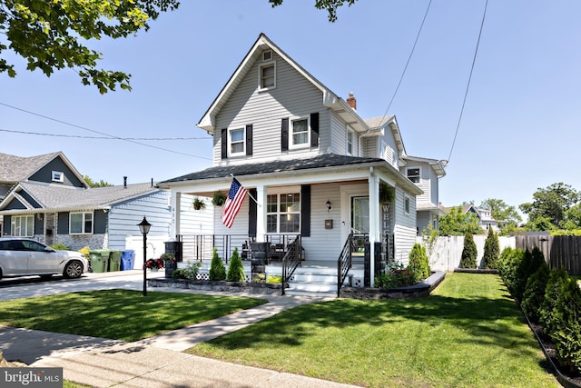 412 Horace Ave, Palmyra, NJ 08065 - view of front of property featuring a porch and a chimney