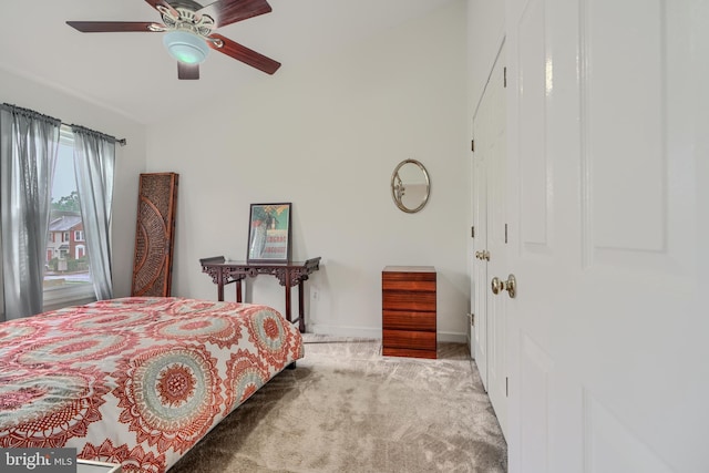 1 Second Tee Ct, Baltimore, MD 21209 - carpeted bedroom with ceiling fan and lofted ceiling