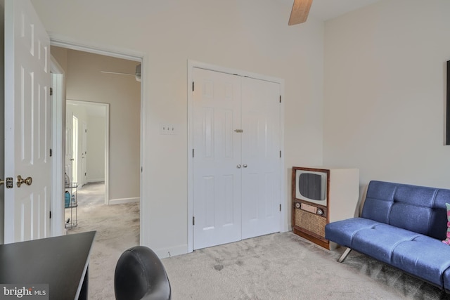 1 Second Tee Ct, Baltimore, MD 21209 - sitting room with carpet flooring and a ceiling fan