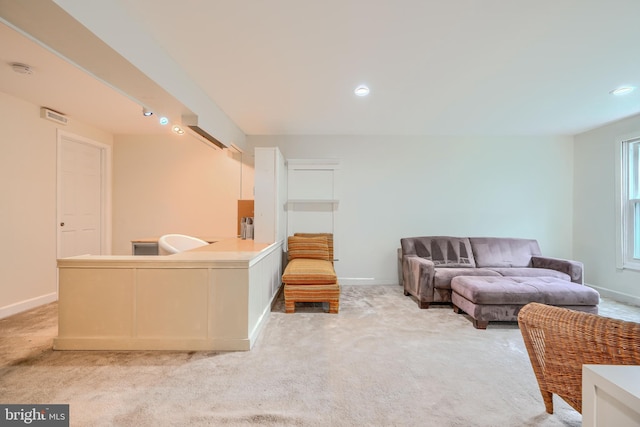 1 Second Tee Ct, Baltimore, MD 21209 - living area featuring light colored carpet and recessed lighting