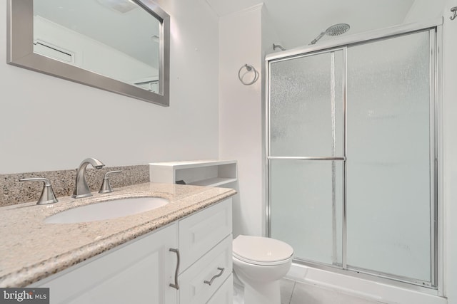 1 Second Tee Ct, Baltimore, MD 21209 - full bathroom with a shower stall, vanity, and tile patterned flooring