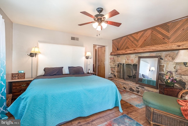 400 Berry Mountain Rd, Millersburg, PA 17061 - bedroom featuring ceiling fan and wood finished floors