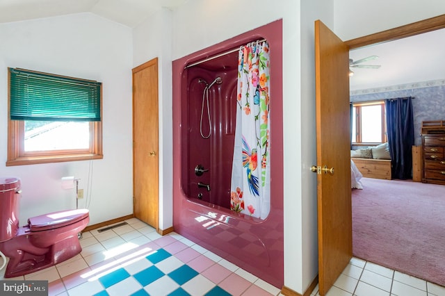 400 Berry Mountain Rd, Millersburg, PA 17061 - carpeted entrance foyer featuring vaulted ceiling, baseboards, and tile patterned floors