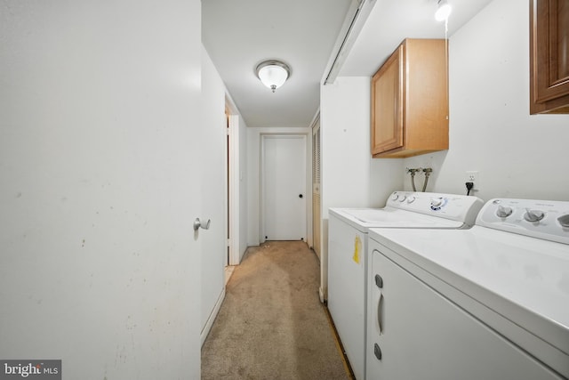4408 Island Pl Unit T2, Annandale, VA 22003 - laundry area featuring cabinet space, separate washer and dryer, and light carpet
