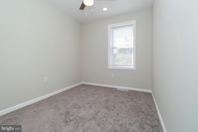 2817 Waldorf Ave, Baltimore, MD 21215 - unfurnished room with carpet floors, a ceiling fan, baseboards, and recessed lighting