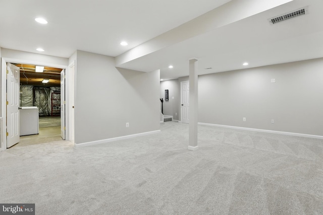 14612 Orangewood St, Silver Spring, MD 20905 - finished below grade area featuring recessed lighting, carpet floors, and baseboards