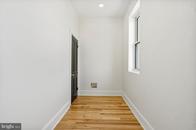 1630 E Biddle St, Baltimore, MD 21213 - empty room with light wood-style flooring, baseboards, and recessed lighting
