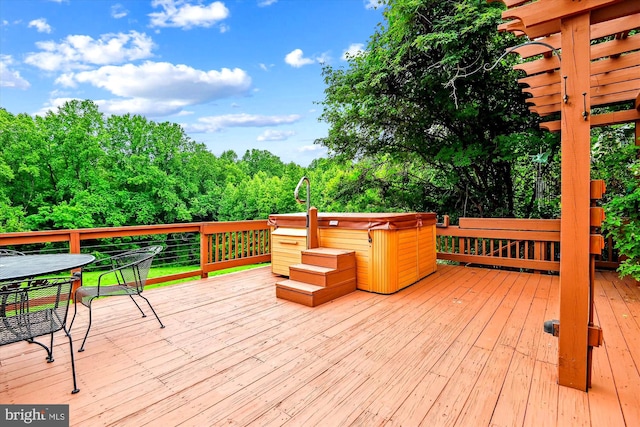 4441 Solomons Island Rd, Harwood, MD 20776 - wooden deck with outdoor dining space