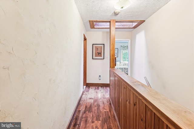 4441 Solomons Island Rd, Harwood, MD 20776 - hall with dark wood-type flooring and a textured ceiling