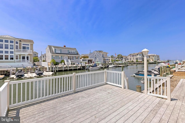 18 Old Whaling Ln, Long Beach Township, NJ 08008 - dock area with a residential view and a deck with water view