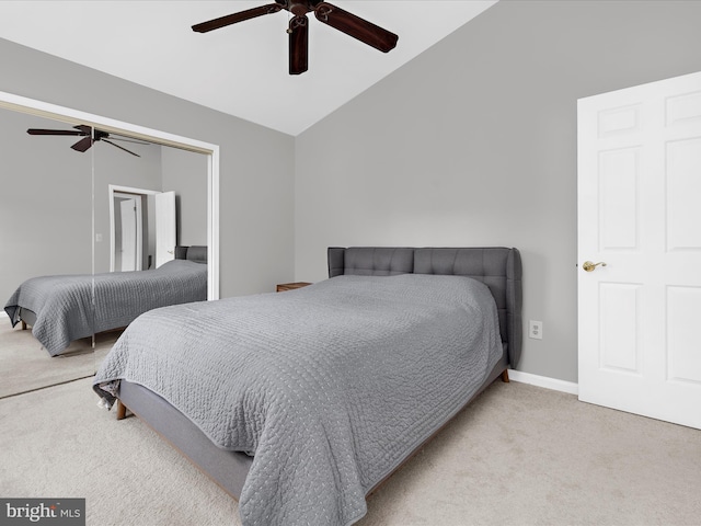 2772 Gingerview Ln, Annapolis, MD 21401 - carpeted bedroom with lofted ceiling and ceiling fan