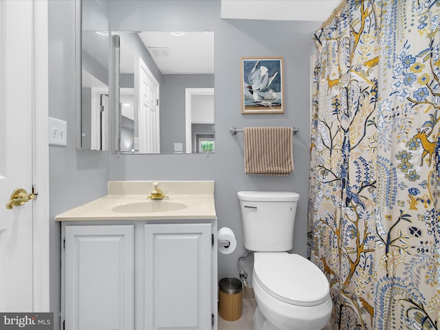 2772 Gingerview Ln, Annapolis, MD 21401 - bathroom featuring vanity, toilet, and a shower with curtain