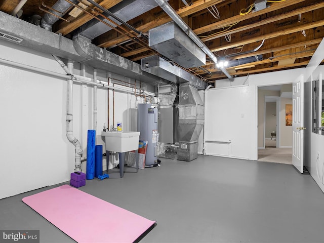 2772 Gingerview Ln, Annapolis, MD 21401 - unfinished basement with water heater and heating unit
