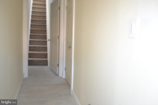 3111 E Baltimore St, Baltimore, MD 21224 - hallway with baseboards and light wood finished floors