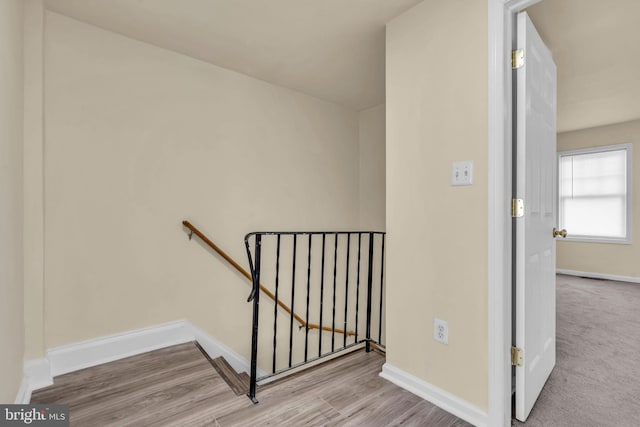 2923 Wasp Rd, Camden, NJ 08104 - staircase featuring baseboards and wood finished floors