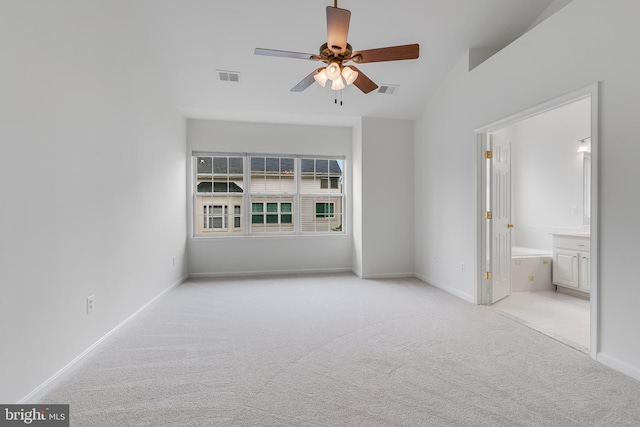 5454 Patuxent Knoll Pl, Alexandria, VA 22312 - unfurnished bedroom featuring carpet, baseboards, ensuite bath, and a ceiling fan