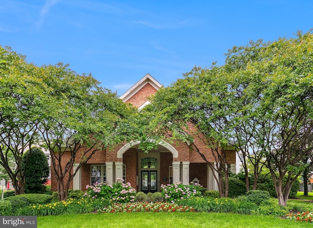 5454 Patuxent Knoll Pl, Alexandria, VA 22312 - view of front facade with brick siding and french doors