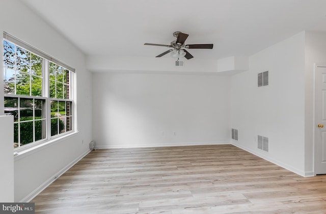 5454 Patuxent Knoll Pl, Alexandria, VA 22312 - empty room featuring ceiling fan, light wood-type flooring, and baseboards