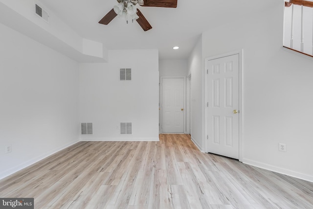 5454 Patuxent Knoll Pl, Alexandria, VA 22312 - unfurnished room with a ceiling fan, wood finished floors, baseboards, and recessed lighting