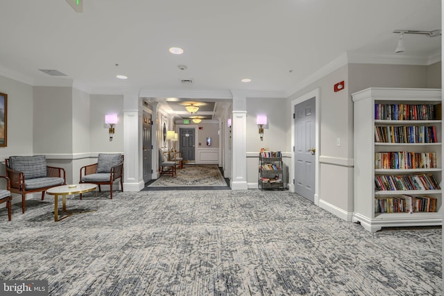 12251 Roundwood Rd Unit 301, Lutherville Timonium, MD 21093 - common area featuring ornamental molding and recessed lighting