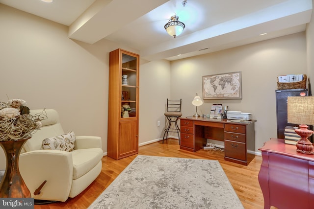 12251 Roundwood Rd Unit 301, Lutherville Timonium, MD 21093 - office area featuring light wood-style flooring and baseboards