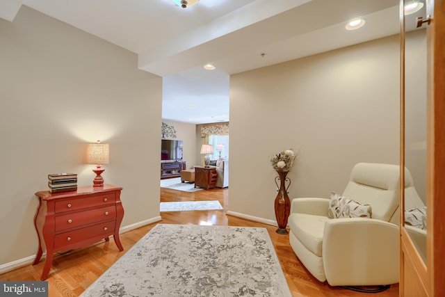 12251 Roundwood Rd Unit 301, Lutherville Timonium, MD 21093 - sitting room featuring recessed lighting and light wood-style floors